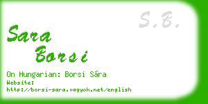 sara borsi business card
