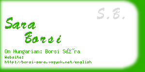 sara borsi business card